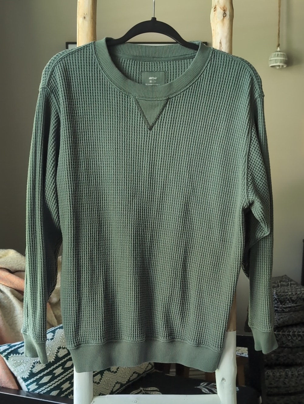 Aerie Oversized Waffle Knit Sweater XS